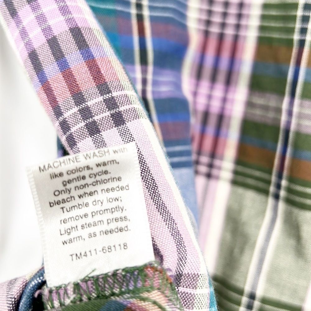 Nwot Pendleton Plaid Button-Down Blouse With Ruff… - image 7